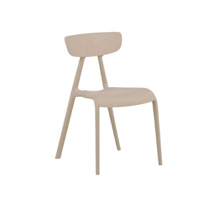 Ursholmen Dining Chair Set of 2 | Beige Scandinavian-Style Plastic Chairs