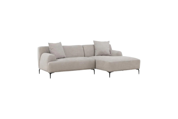 Viskan 3-Seater Sofa with Divan | Matte Black Frame & Light Grey Fabric