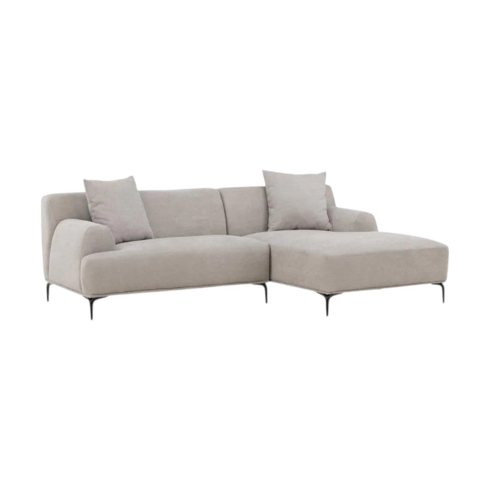 Viskan 3-Seater Sofa with Divan | Matte Black Frame & Light Grey Fabric
