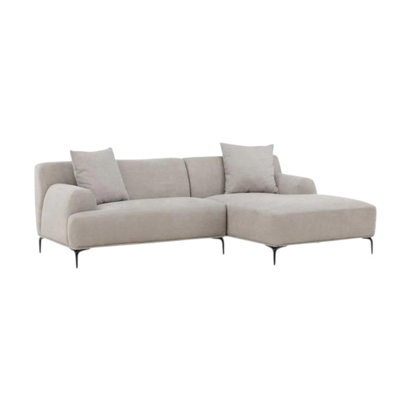 Viskan 3-Seater Sofa with Divan | Matte Black Frame & Light Grey Fabric