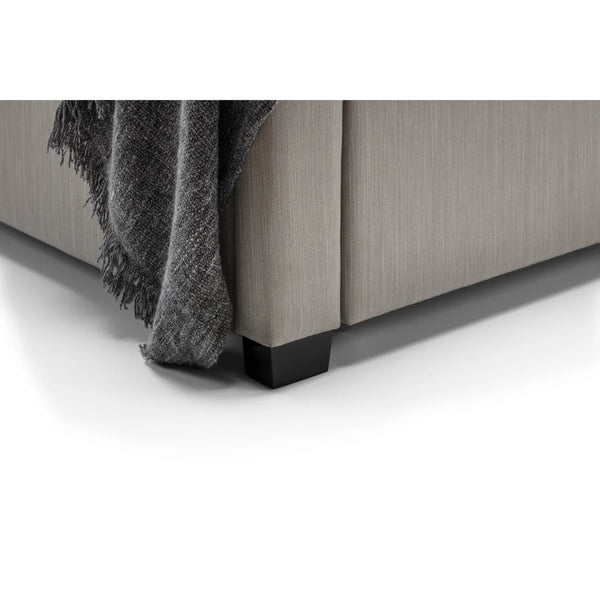 Julian Bowen Wilton Grey Linen Deep Button Upholstered 4 Drawer Storage Bed Frame – Double