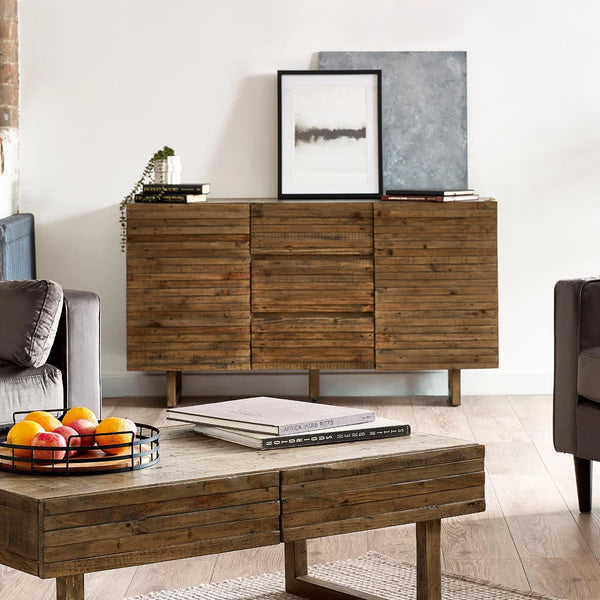 Woburn Reclaimed Pine Sideboard – Rustic Storage Cabinet – FSC® Recycled Wood (INT-COC-002320)