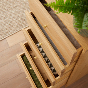 Wright Oak Tallboy Chest of 5 Drawers - My Store