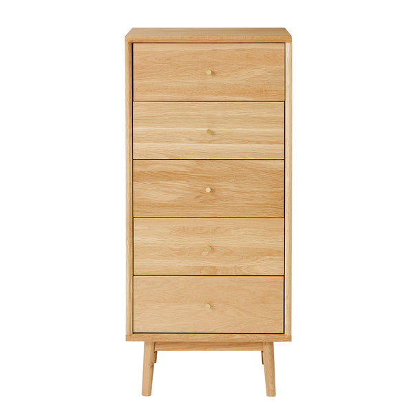 Wright Oak Tallboy Chest of 5 Drawers - My Store