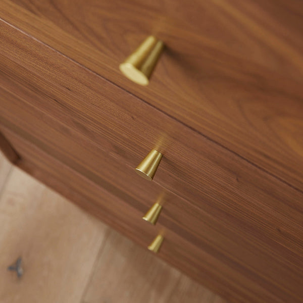 Wright Walnut Tallboy Chest of 5 Drawers - My Store