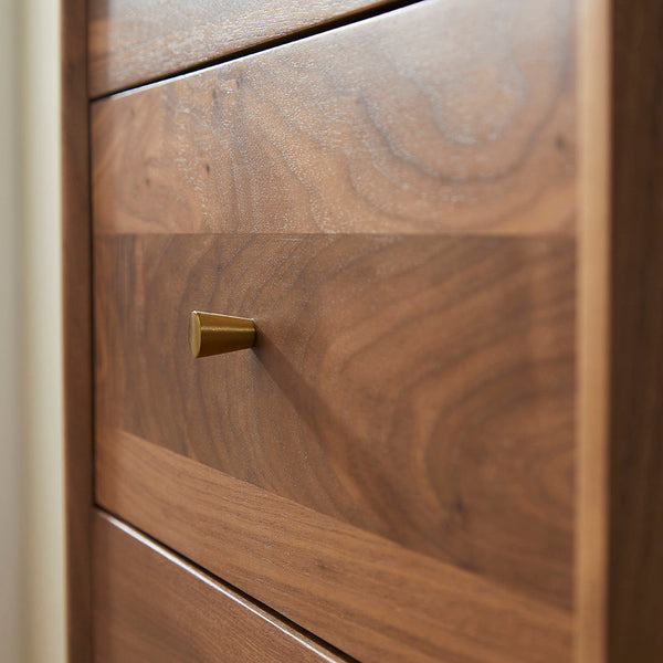 Wright Walnut Tallboy Chest of 5 Drawers - My Store