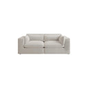 Makhmudov 2-Seater Loveseat Sofa – Luxury Velvet & Boucle Upholstered Modern Sofa, High-Density Foam Cushion, Contemporary Compact Couch for Living Room