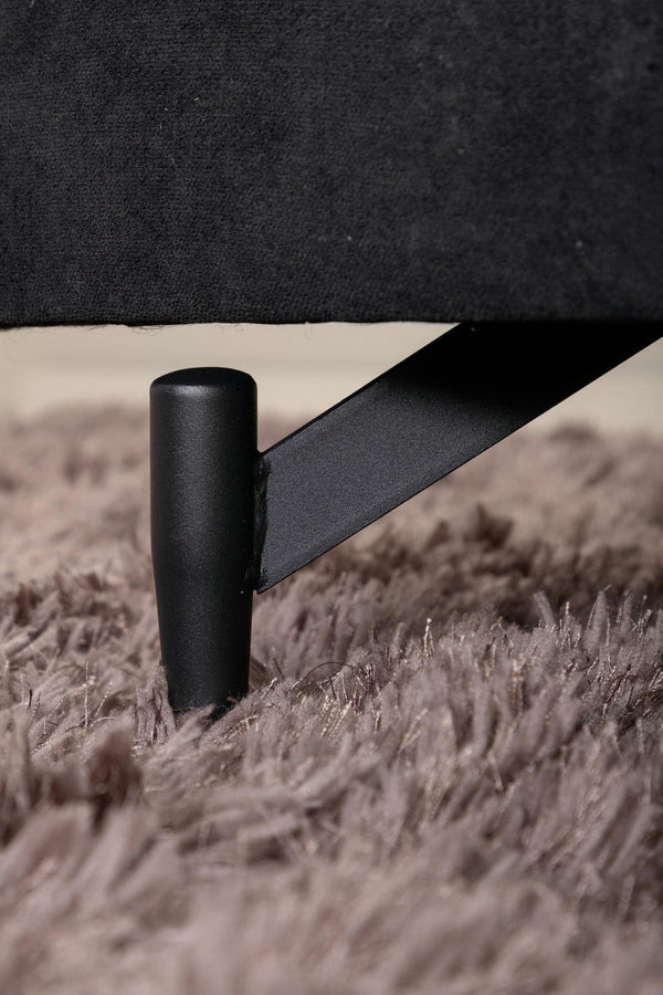 Sofia Black Armchair | Nordic Design with Soft Cushions & Metal Legs