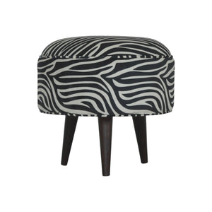 Zebra Nordic Style Footstool