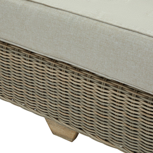 Capri Collection Outdoor 3-Seater Sofa All-Weather HDPE Wicker with Olefin Cushions & Aluminum Frame - My Store