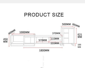 Adelaide Modern TV Stand Unit with Metal Legs, White MDF Entertainment Cabinet for Living Room - Sleek Furniture