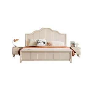 Agnes Cream Upholstered Storage Bed Frame with Hydraulic Lift Storage, Modern King & Super King Size Bed - Sleek Furniture