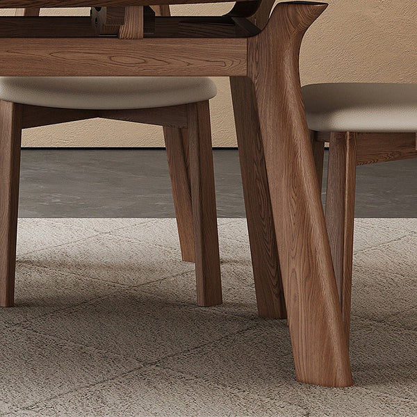 Aitken Round Folding Solid Wood Dining Table – Space Saving Extendable Round Wooden Dining Table, Modern Folding Kitchen & Dining Table – Walnut & Grey Finish - Sleek Furniture