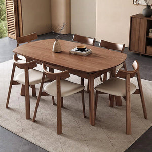 Aitken Round Folding Solid Wood Dining Table – Space Saving Extendable Round Wooden Dining Table, Modern Folding Kitchen & Dining Table – Walnut & Grey Finish - Sleek Furniture