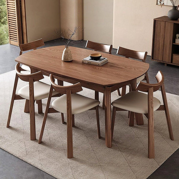 Aitken Round Folding Solid Wood Dining Table – Space Saving Extendable Round Wooden Dining Table, Modern Folding Kitchen & Dining Table – Walnut & Grey Finish - Sleek Furniture