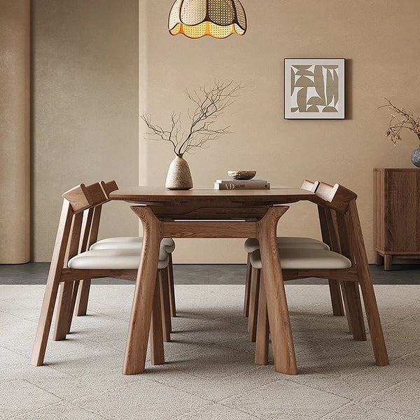 Aitken Round Folding Solid Wood Dining Table – Space Saving Extendable Round Wooden Dining Table, Modern Folding Kitchen & Dining Table – Walnut & Grey Finish - Sleek Furniture