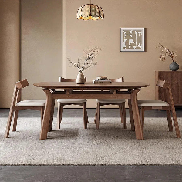 Aitken Round Folding Solid Wood Dining Table – Space Saving Extendable Round Wooden Dining Table, Modern Folding Kitchen & Dining Table – Walnut & Grey Finish - Sleek Furniture