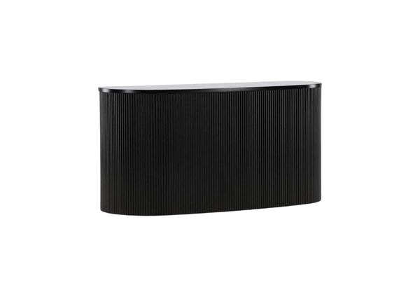 Loca Wall Cabinet 120 cm | Black Ribbed Modern Storage Furniture