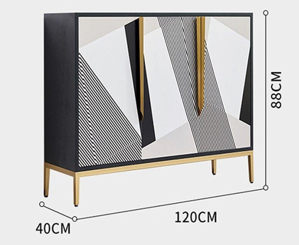 Alison Modern Sideboard Cabinet – Wooden & MDF Storage Unit with Spacious Shelves, Contemporary Design for Living Room, Dining Room & Hallway (Grey, Black, White) - Sleek Furniture