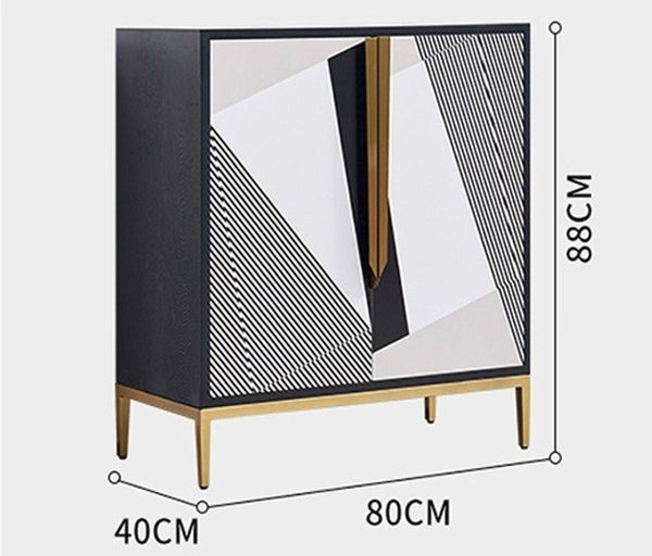 Alison Modern Sideboard Cabinet – Wooden & MDF Storage Unit with Spacious Shelves, Contemporary Design for Living Room, Dining Room & Hallway (Grey, Black, White) - Sleek Furniture