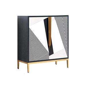 Alison Modern Sideboard Cabinet – Wooden & MDF Storage Unit with Spacious Shelves, Contemporary Design for Living Room, Dining Room & Hallway (Grey, Black, White) - Sleek Furniture