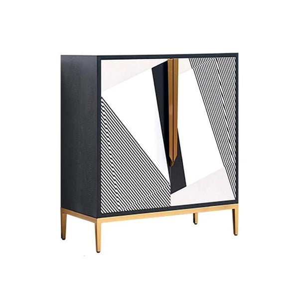 Alison Modern Sideboard Cabinet – Wooden & MDF Storage Unit with Spacious Shelves, Contemporary Design for Living Room, Dining Room & Hallway (Grey, Black, White) - Sleek Furniture