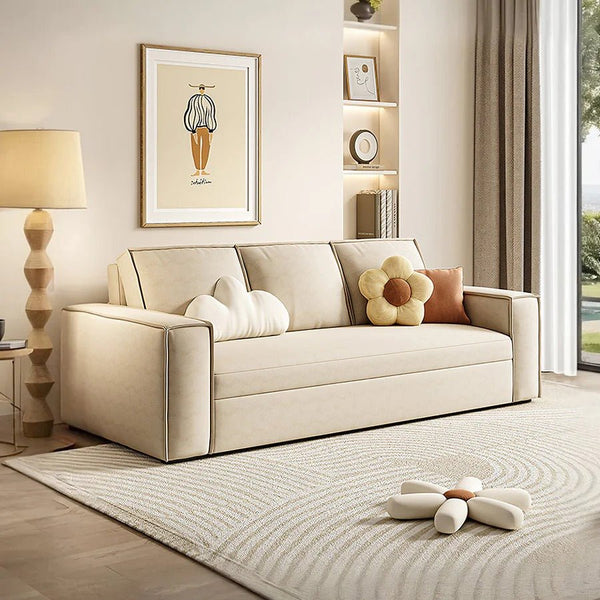 Alvarado Velvet Two Seater Sofa Bed – Foldable Convertible Sofa Bed with Steel Frame & High Density Foam, Modern Sofa Bed for Living Room or Guest Room, Multiple Sizes & Colours - Sleek Furniture