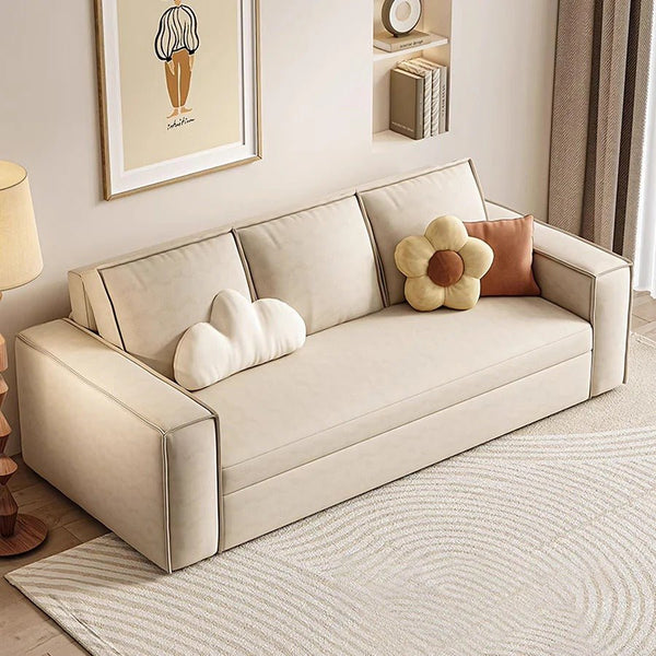 Alvarado Velvet Two Seater Sofa Bed – Foldable Convertible Sofa Bed with Steel Frame & High Density Foam, Modern Sofa Bed for Living Room or Guest Room, Multiple Sizes & Colours - Sleek Furniture