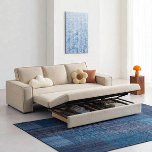Alvarado Velvet Two Seater Sofa Bed – Foldable Convertible Sofa Bed with Steel Frame & High Density Foam, Modern Sofa Bed for Living Room or Guest Room, Multiple Sizes & Colours - Sleek Furniture