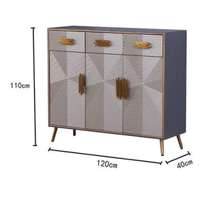 Andrey Modern Sideboard Cabinet – Light Brown MDF & Metal Storage Unit with Spacious Shelving, Contemporary Living Room & Dining Storage Solution - Sleek Furniture