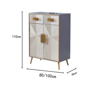 Andrey Modern Sideboard Cabinet – Light Brown MDF & Metal Storage Unit with Spacious Shelving, Contemporary Living Room & Dining Storage Solution - Sleek Furniture