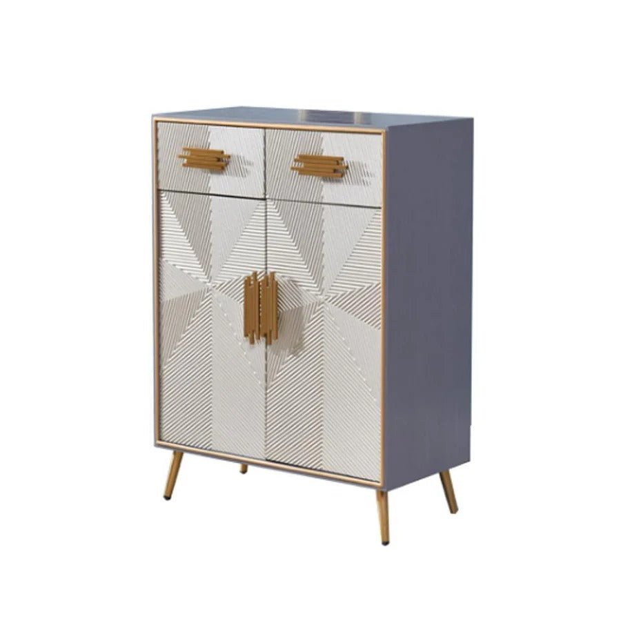 Andrey Modern Sideboard Cabinet – Light Brown MDF & Metal Storage Unit with Spacious Shelving, Contemporary Living Room & Dining Storage Solution - Sleek Furniture