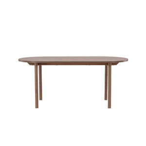 Andy Oval Dining Table | Natural MDF with Cylindrical Legs, 180x75cm