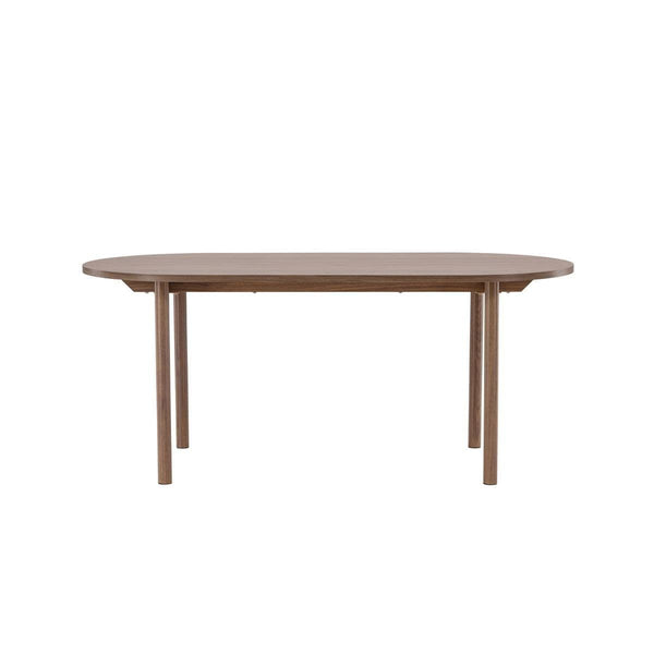 Andy Oval Dining Table | Natural MDF with Cylindrical Legs, 180x75cm