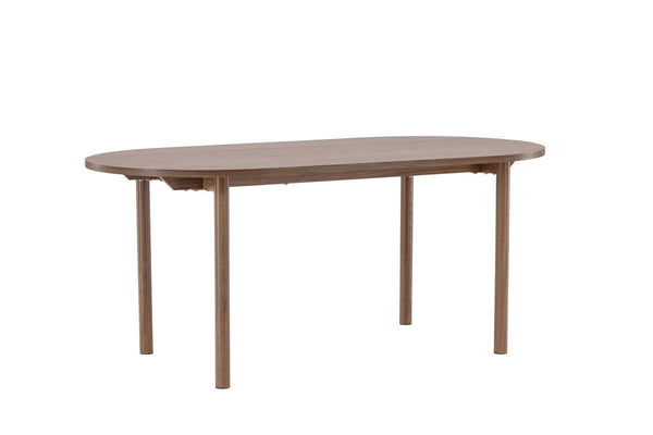 Andy Oval Dining Table | Natural MDF with Cylindrical Legs, 180x75cm