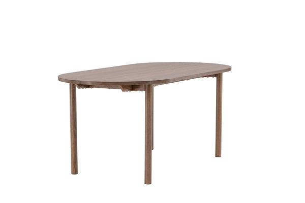 Andy Oval Dining Table | Natural MDF with Cylindrical Legs, 180x75cm