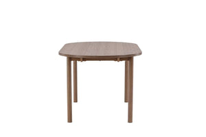 Andy Oval Dining Table | Natural MDF with Cylindrical Legs, 180x75cm