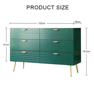 Ankhara Modern Green Sideboard Cabinet – Contemporary Storage Unit with MDF Body & Painted Steel Frame - Sleek Furniture