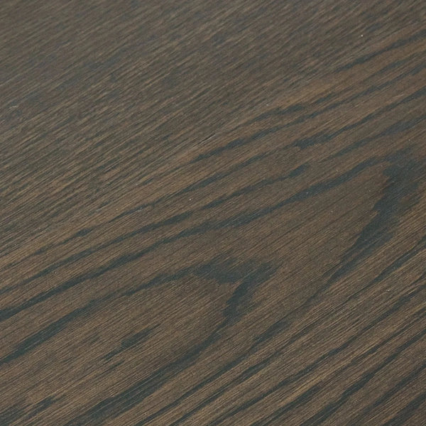 Arya Dark Oak Extending Dining Table – Japandi Round to Oval MDF Veneer Dining Table (200cm) - Sleek Furniture