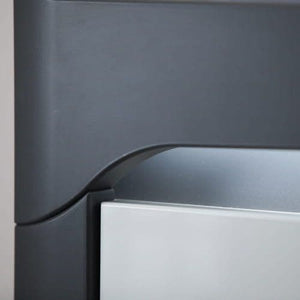 Athens Grey & White High Gloss Sideboard with LED Lights – 2 Doors, 4 Drawers, Modern Storage Cabinet, H81.9 x W158.7 x D42.8cm - My Store