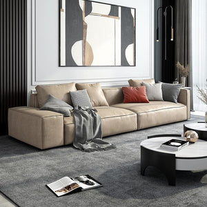 Aula Modular Sofa – 2, Seater Contemporary Leathaire Sofa, Modern Living Room Couch with Metal Legs, Comfortable Upholstered Seating in Green, Black, White & Blue