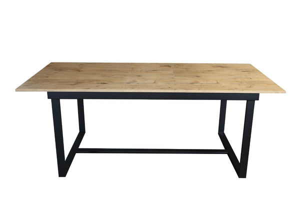 Polish 6–8 Seater Extendable Dining Table | Oak Finish, Durable Laminated Board