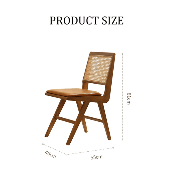 Babara Solid Wood & Rattan Office Desk | Contemporary Modern Study Table with Spacious Worktop | Home & Office Writing Desk - Sleek Furniture