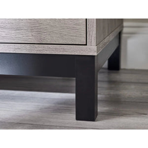 Bali 2 Door Wardrobe with 1 Drawer and Shelf – Grey Oak Finish Bedroom Storage Unit with Industrial Style - Sleek Furniture