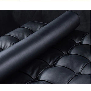 Barcelona Real Leather Daybed – Modern Black Chaise Lounge Sofa with Steel Frame, Contemporary Living Room Day Bed - Sleek Furniture