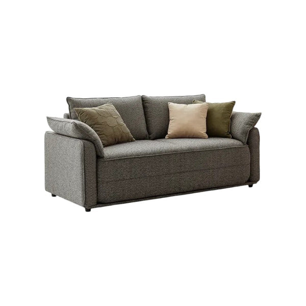 Barghouti Two Seater Sofa Bed, Linen Upholstered Pull Out Double Sofa Bed, Modern Fold Out Sleeper Sofa for Living Room & Guest Room, Dark Grey - Sleek Furniture