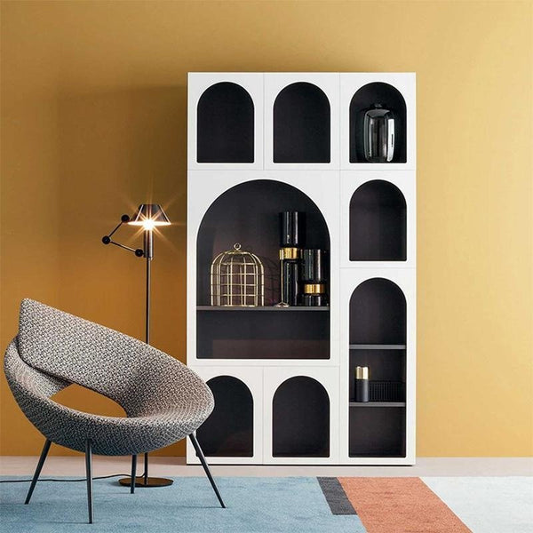 Bayron 6 - Tier Bookcase Shelving Unit – Modern White Storage Display Rack, Multi - Layout Freestanding Organizer for Living Room, Office & Bedroom - Sleek Furniture