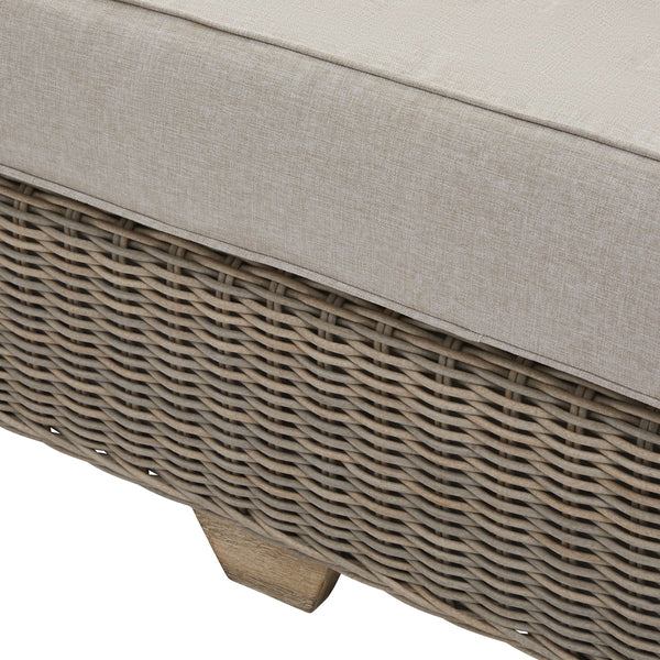 Capri Collection Outdoor 2-Seater Sofa with Cushions, Weather-Resistant HDPE Wicker & Aluminum Frame - My Store