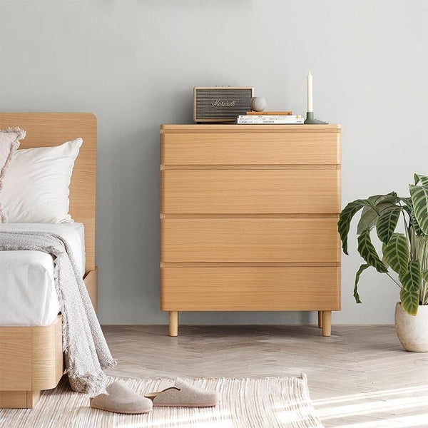 Belles Ash Chest of Drawers – Modern Wooden Storage Cabinet with Metal Legs for Bedroom & Living Room - Sleek Furniture