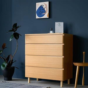 Belles Ash Chest of Drawers – Modern Wooden Storage Cabinet with Metal Legs for Bedroom & Living Room - Sleek Furniture